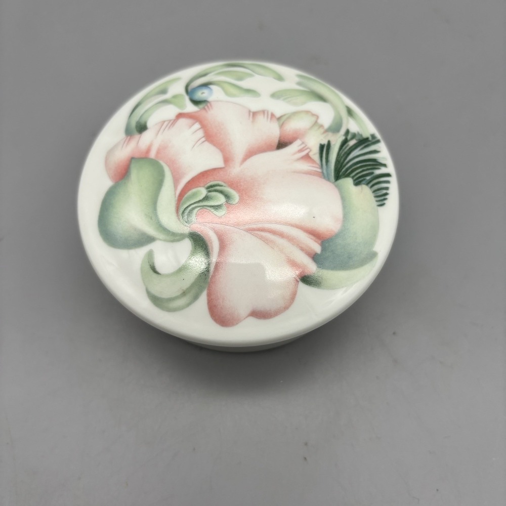 Vintage Limoges Anais Anais Porcelain Trinket Box with Floral Lid